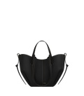Cyme Mini - Textured Black with Ecru Stitching