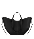 Cyme - Textured Black with Ecru Stitching