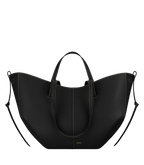 Cyme - Textured Black with Ecru Stitching