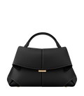 Mokki - Textured Black with Ecru Stitching