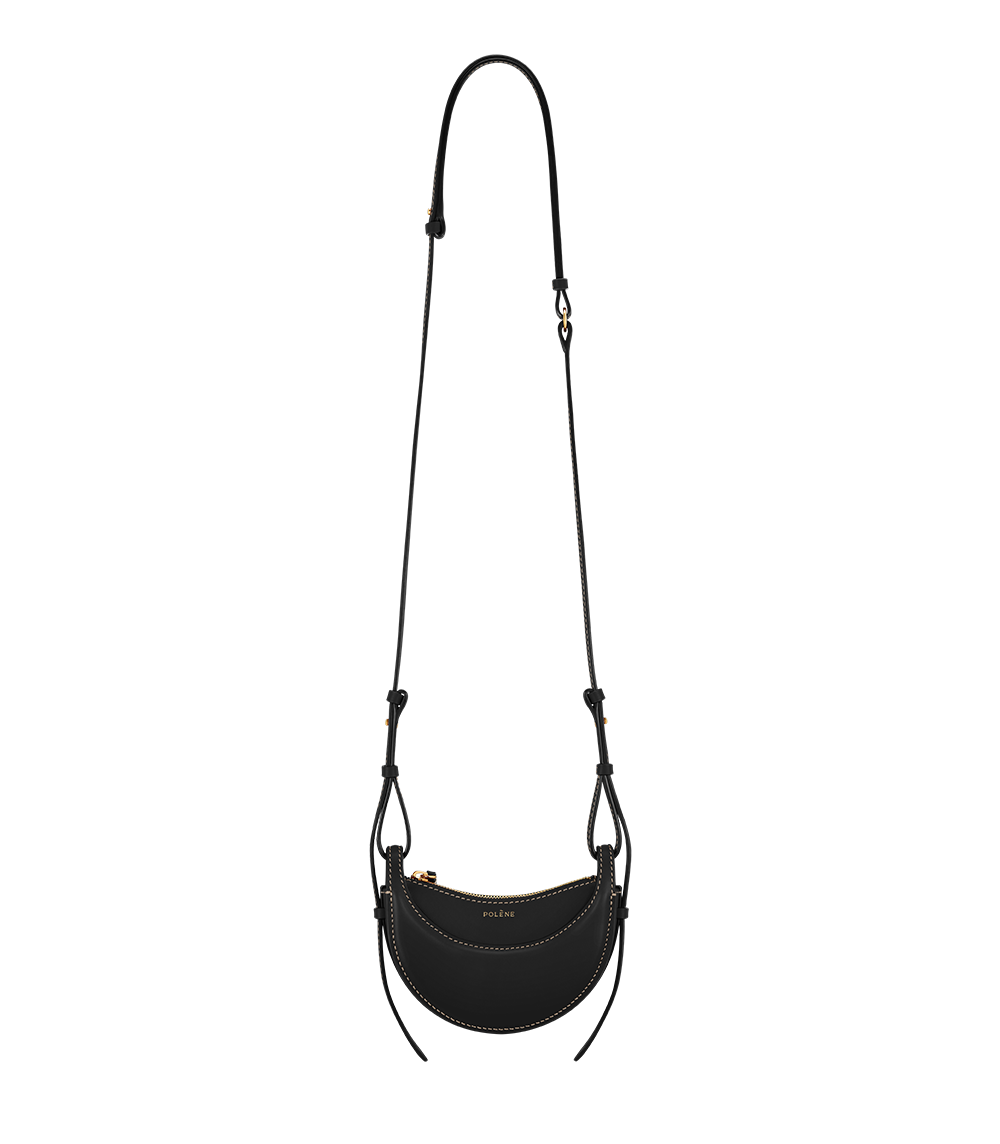 Numéro Dix Micro - Smooth Black with Ecru Stitching